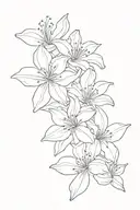 azalea flower outline tattoo design idea