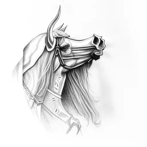 nazgul on a horse tattoo design idea