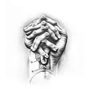 sistine Chapel hand tattoo design idea