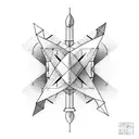 simple plane with trail tattoo design idea