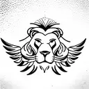  lion with wings tattoo design idea