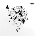 An lp vinyl with thunder and rain on it and the lyrics “thunder only happens when its raining” on it tattoo design idea