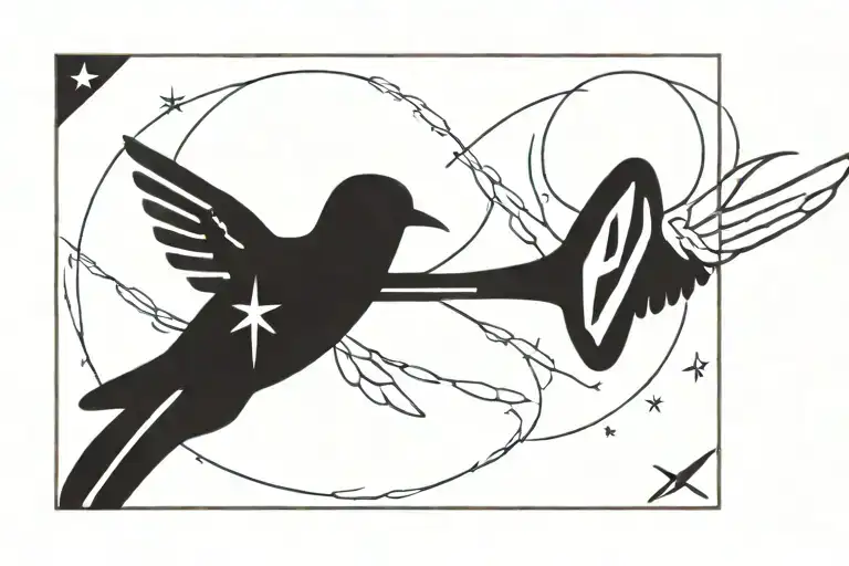 airborne wings army tattoo design idea