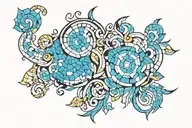 mosaic pattern tattoo design idea