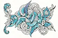 mosaic pattern tattoo design idea