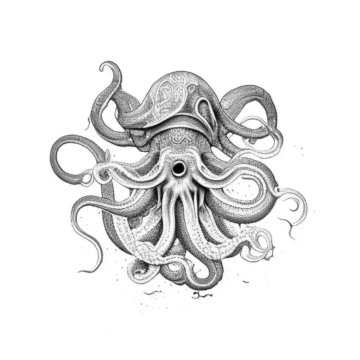 sleeve tentacles, black goo tattoo design idea