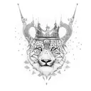 arul with king name tattoo design idea