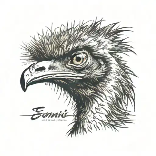 emu tattoo design idea