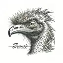 emu tattoo design idea