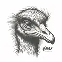 emu tattoo design idea