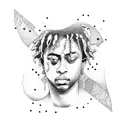 juice wrld tattoo design idea