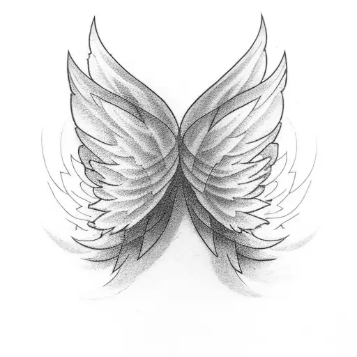 Wings that look like elf ears tattoo design idea