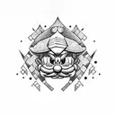 súper Mario bros tattoo design idea