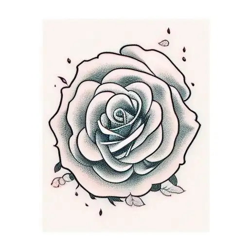 small rose stencil tattoo designs - Clip Art Library