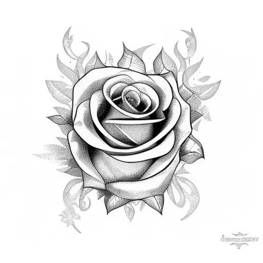 Rosas e uma cruz tattoo design idea