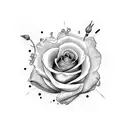 Cruz com rosas e espinhos  tattoo design idea