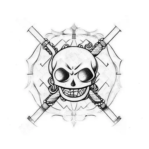 biceps tatto One piece anime tattoo design idea