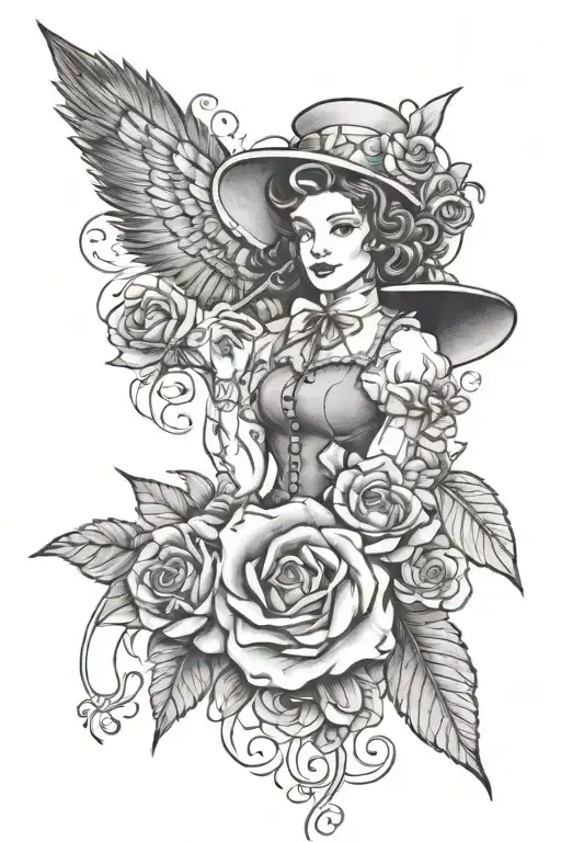 arm tattoo to memorialize my mother with a wizard of oz and Mary poppins mash up with  inspired boho feel tattoo design idea