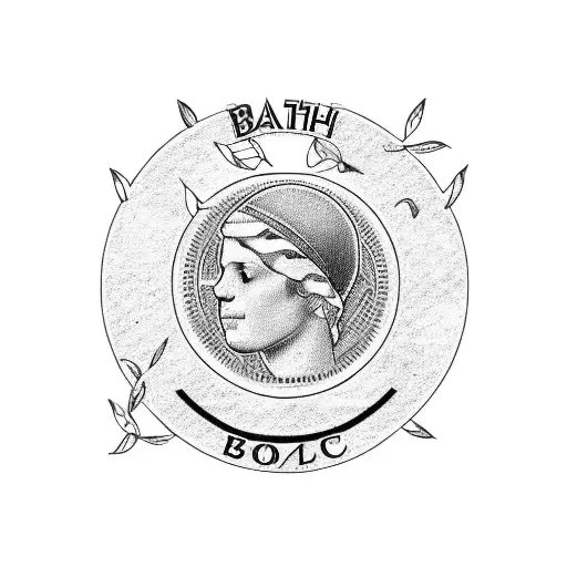 bath England postage stamp  tattoo design idea