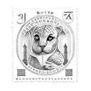 bath england postage stamp tattoo design idea