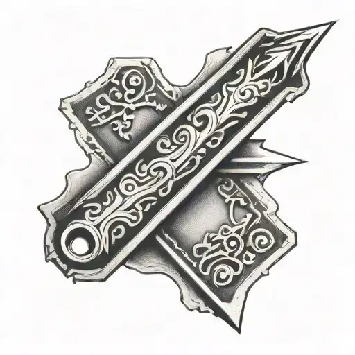 razor blade tattoo design idea
