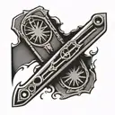 razor blade tattoo design idea