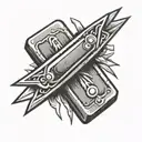 razor blade tattoo design idea