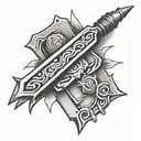 razor blade tattoo design idea