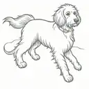 Goldendoodle tattoo design idea