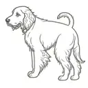 Goldendoodle tattoo design idea