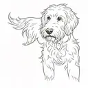 Goldendoodle tattoo design idea
