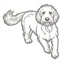 Goldendoodle tattoo design idea