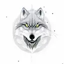 A detailed sketch of a lone wolf howling at the moon, embodying the beauty and strength found in solitude tattoo design idea