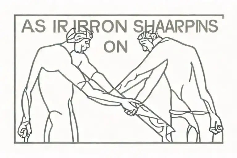 As iron sharpens iron, so friend to friend tattoo tattoo design idea
