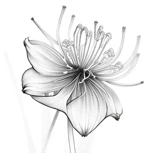 Spider lily tattoo design idea