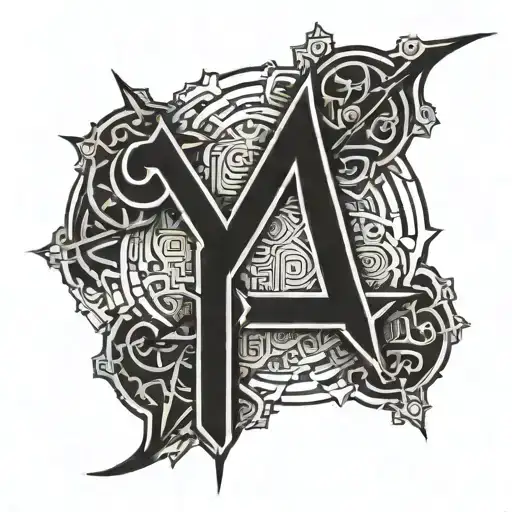 gothic letters tattoo design idea