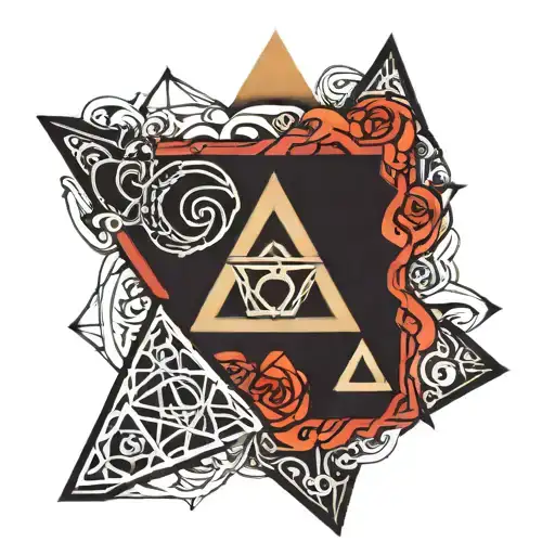 4 delta symbols inside each other  tattoo design idea