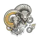 trible rams head tattoo tattoo design idea