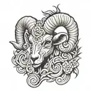 trible rams head tattoo tattoo design idea