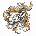 trible rams head tattoo tattoo design idea
