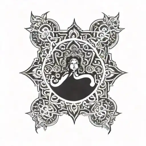 Hindu good tattoo design idea