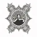 Hindu good tattoo design idea