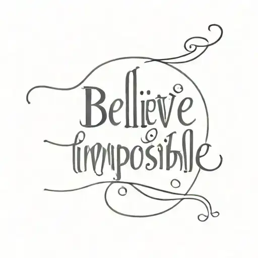Believe the impossible  tattoo design idea