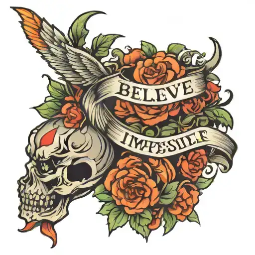 Believe the impossible  tattoo design idea