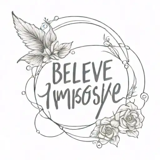 Believe the impossible  tattoo design idea