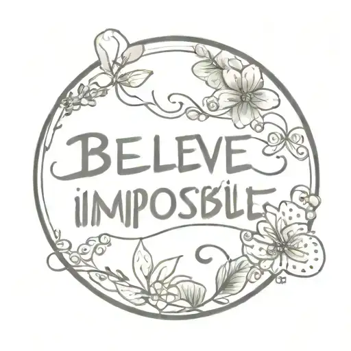 Believe the impossible  tattoo design idea
