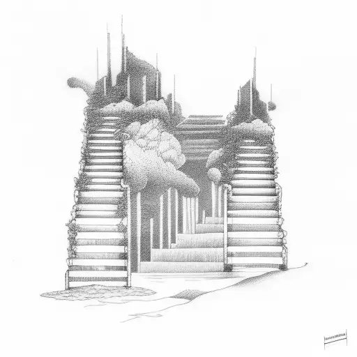 stairs to heaven  tattoo design idea