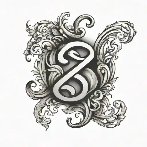 letter s and c combined together tattoo design idea