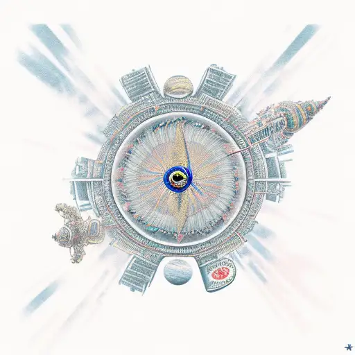 rising sun, pyramids, big ben, gypsy, Saturn, octopus, USAF symbol, jester, "HHH" initials, "WWH" initials, Russian star tattoo design idea