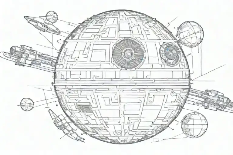 death star tattoo design idea